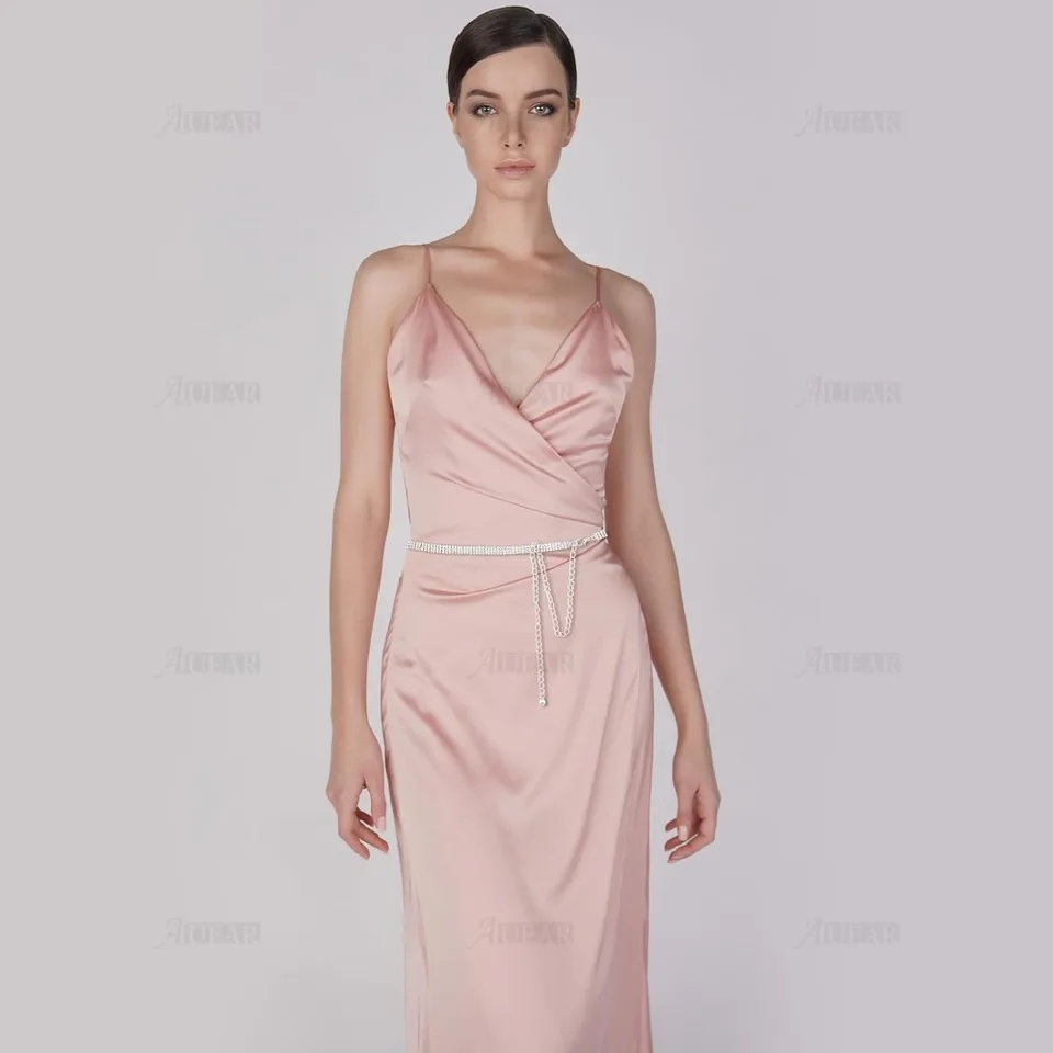 Cintura Con Strass Da Donna – Catena In Vita Di Cristallo Argento, Glitter E Rame, Lunga 115 Cm, Per Abiti Da Sera, Matrimoni E Feste