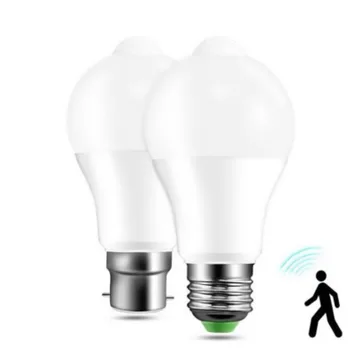 Lampada LED 레이더 모션 센서 전구, 적외선 감지 스마트 램프, 야간 작동, E27, 189-265V, 20W, 18W, 15W, 12W, 5W, 1 개