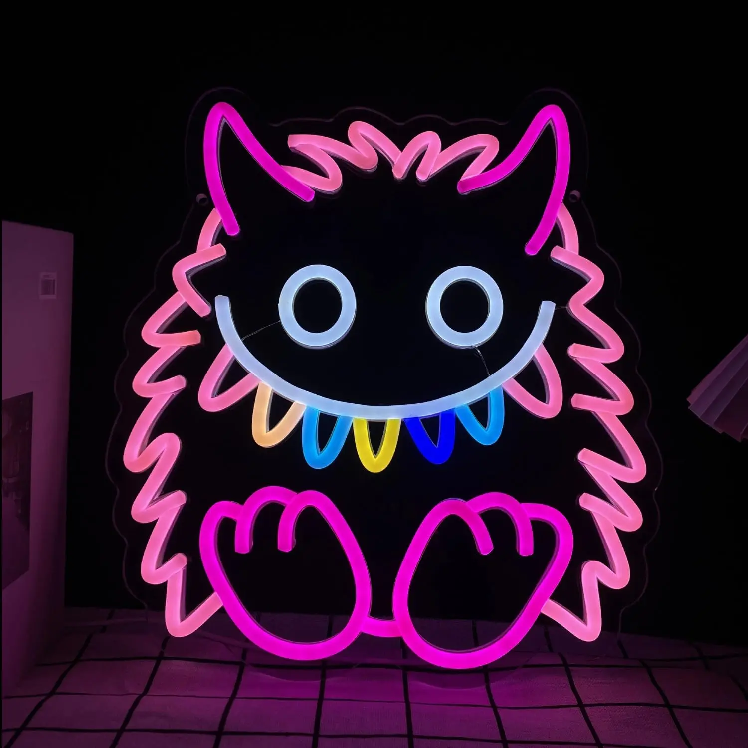 Noix De Coco Enseigne Lumineuse Au LED - Décoration Murale Veilleuse USB/ Néon à Piles Pour Anniversaire Cadeau Fête Enfants Salon Décoration