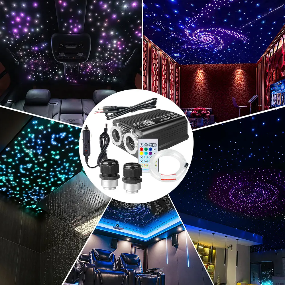 Description Picture 6 of itemRGBW Fiber Optic Star Ceiling Light Kits Car Roof Star Lights for Kid Room Starry Sky Optical fiber Lighting APP Music Control