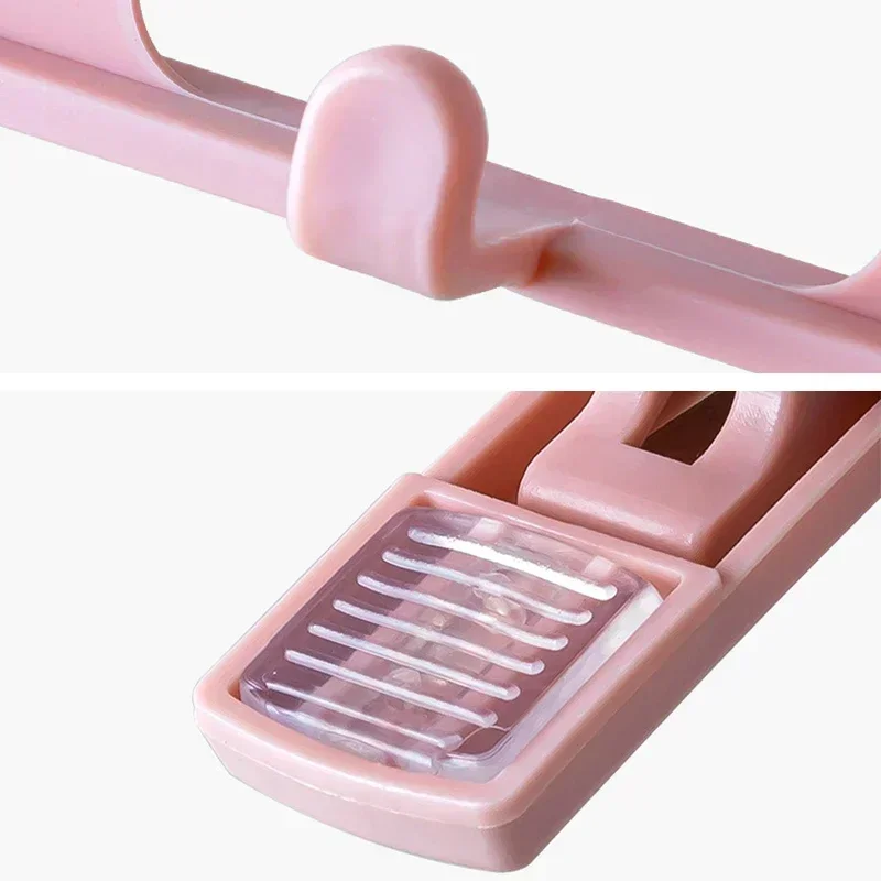 부착식 바지 행거 스커트 랙, 미끄럼 방지 클립, 바지 건조 행어, 공간 절약형 옷장 보관 정리함, 3 개, 6 개