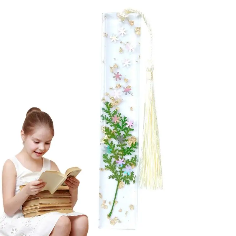 

Flower Bookmark Floral Bookmark Transparent Book Page Marker Clear Bookmarks With Tassels Book Accessories Gift For Reading