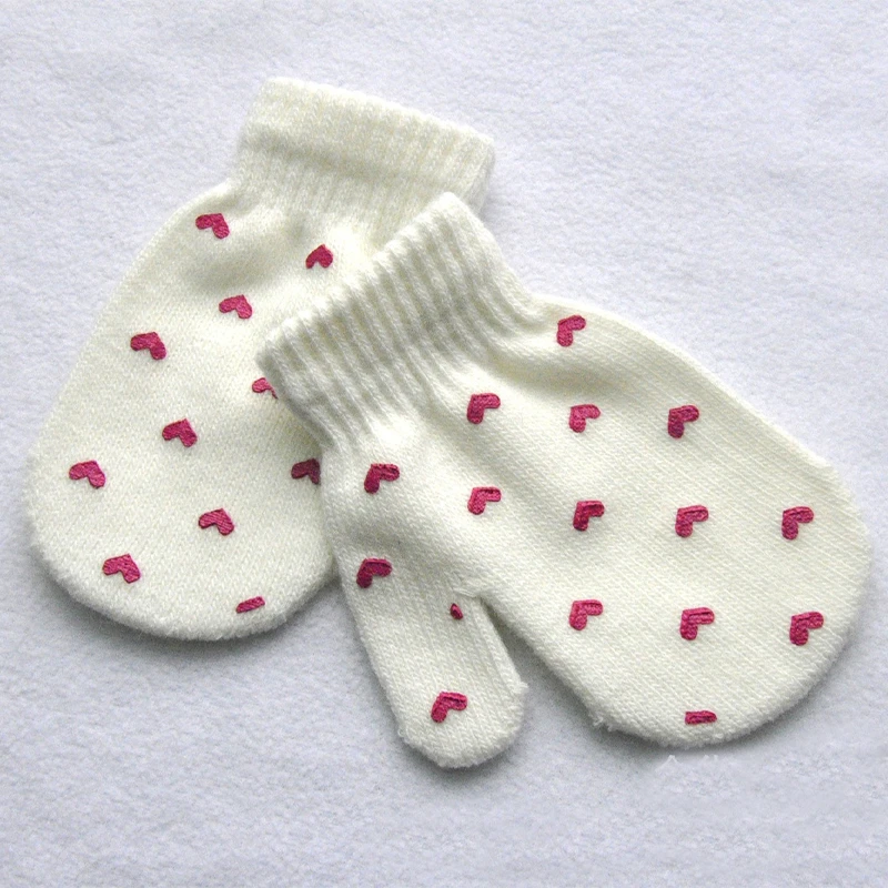Knitted gloves mitten Baby Winter Gloves Infant baby mittens For Boy Girls Soft Warm Full Finger Gloves child mittens 4
