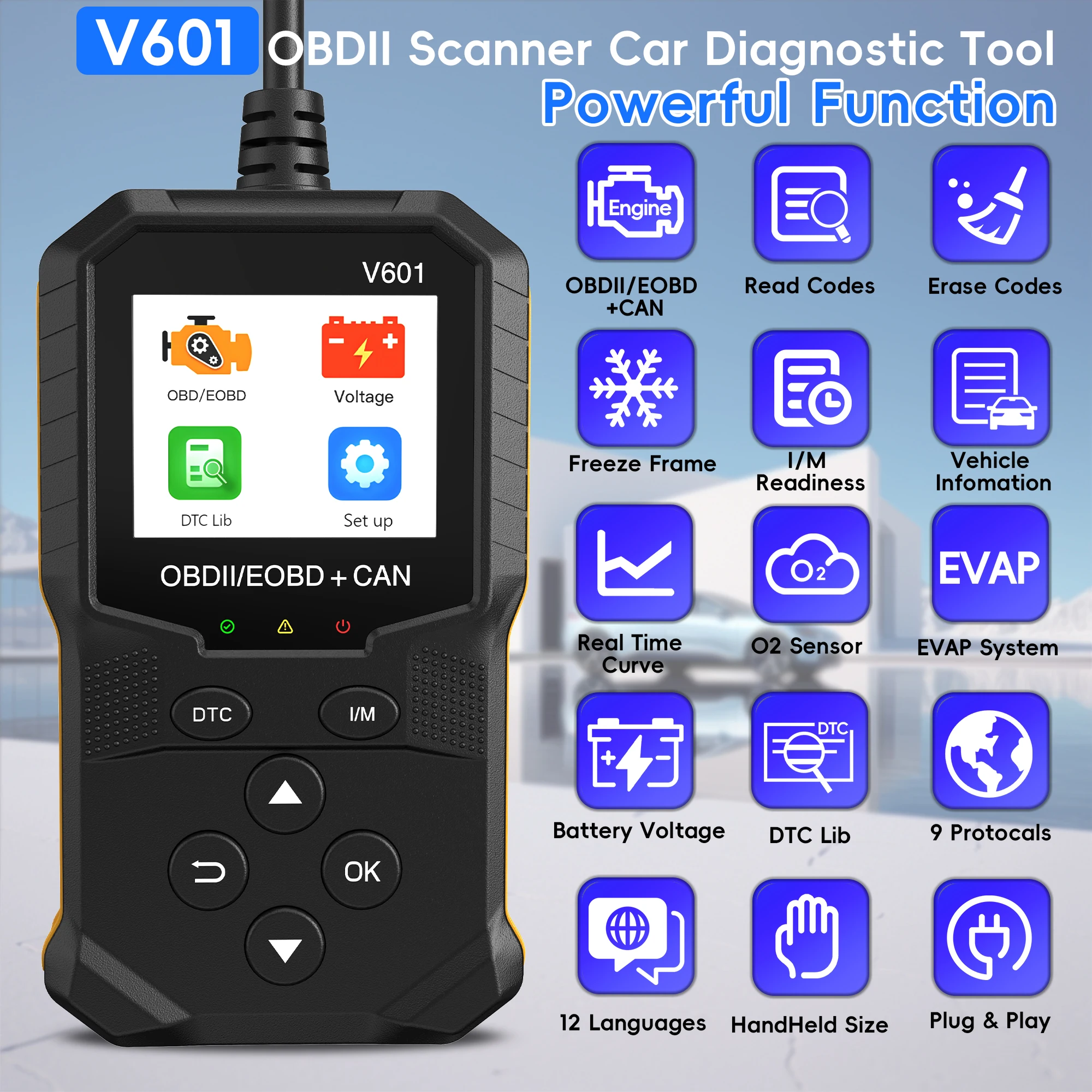 OBD2 Scanner Diagnostic Tool, Auto Check Engine Code Reader With Reset & 35901 DTCs, Enhanced OBDII/EOBD Car Scan Tools 3