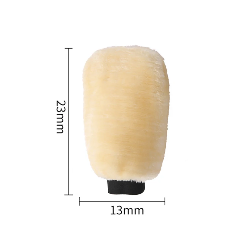 1pcs Double Sided PVC Car Polishing Gloves Car Washing Towel Car Wiping Cloth Water Absorbent Plus Fleece Gloves