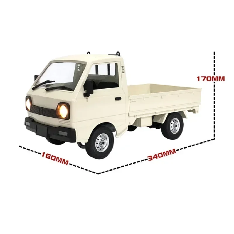 WPL D12 Remote Control 1:10 / 1:16 RC CAR Simulation Drift Climbing Truck LED Light Haul Cargo Electric Toys For Children Gifts 4