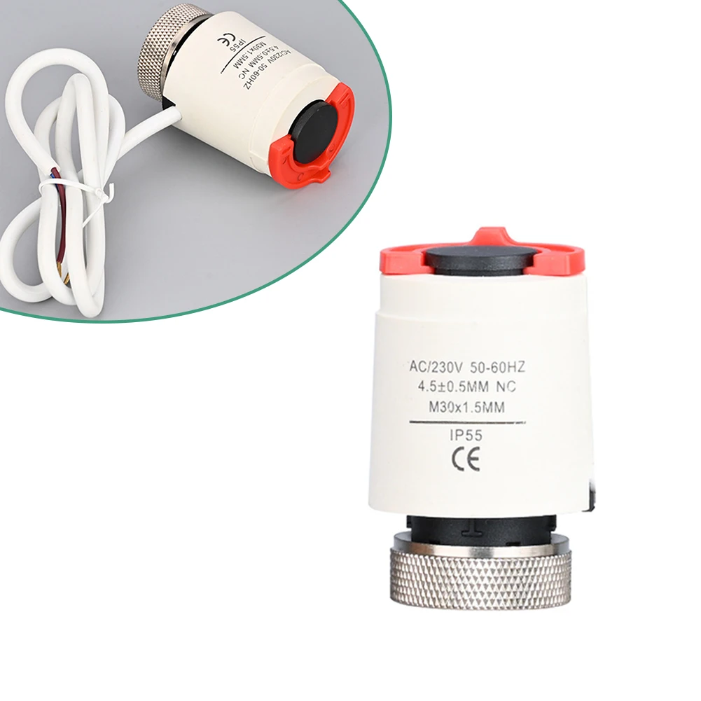 AC 230/220V 전기 액추에이터 난방 액추에이터 일반적으로 닫힌 온도 조절식..