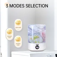 Mini machine à laver portable sans fil intelligente 4L, idéale pour les sous-vêtements, les fournitures pour animaux de compagnie, appareil de lavage compact pour la maison et le camping 3