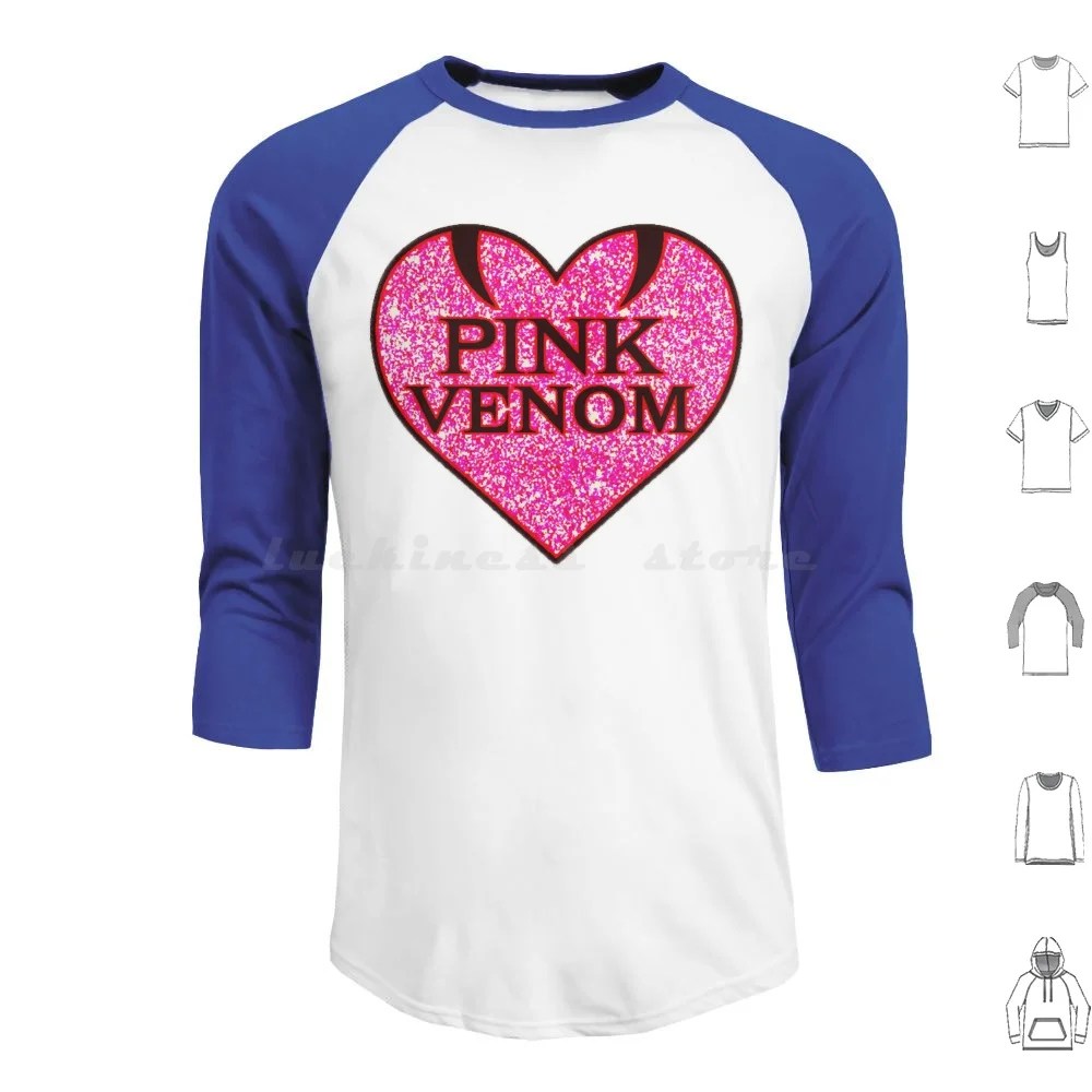 I Love Felpa Con Cappuccio Cotone Manica Lunga Rosa Venom Pink Venom Jisoo Kpop Born Pink Bp Taste Che Pink Venom Jennie Lisa Black