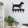 Wall-Mounted Iron Crafts Key Rack and Dog Leash Hanger - 9-Inch Wide Metal Wall Art Hook for Hanging Keys and Leashes 3