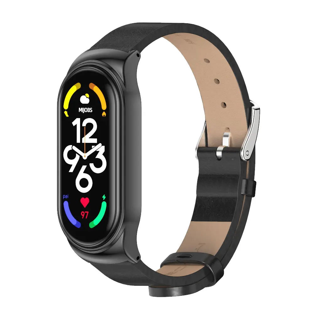 Strap for Mi Band 10 Bracelet Leather Watchband for