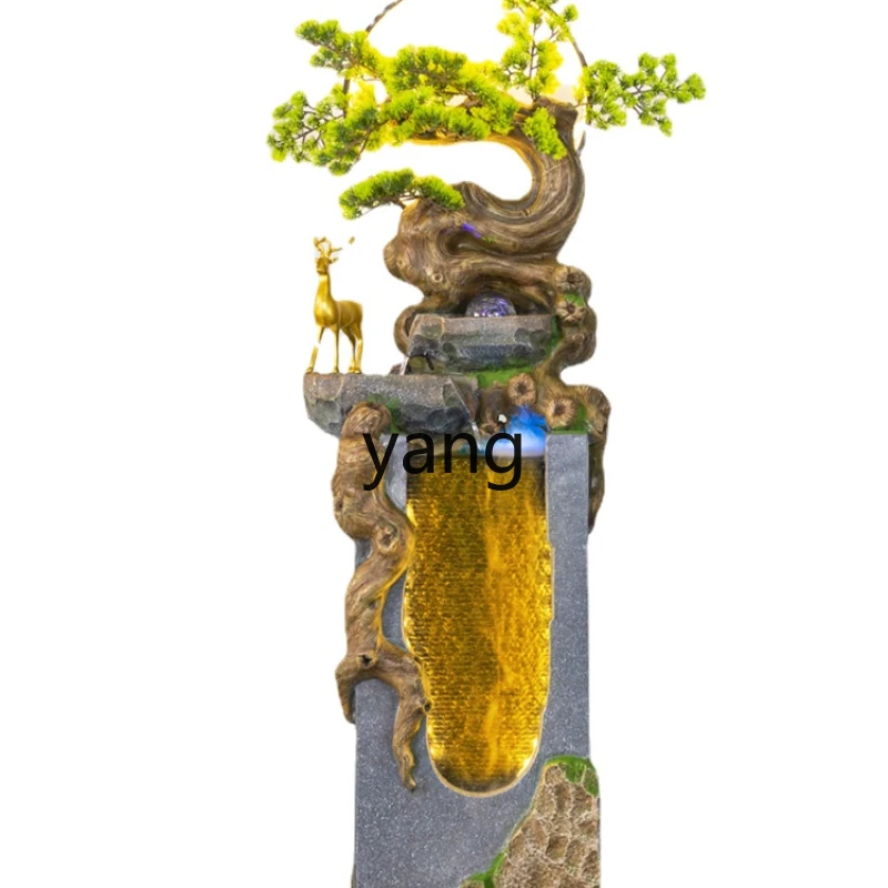 

Yhl Fortune Flowing Water Ornaments Living Room Rockery Fountain Office Fortune Humidifier Landscape Floor-Standing Decorations