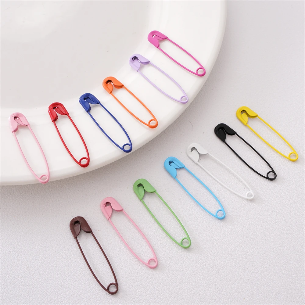 Description Picture 5 of item20Pcs/Pack Colorful Safety Pins 30mm 36mm Iron Metal Safety Pins For Clothing Brooch Handicrafts Making DIY Sewing Accessories