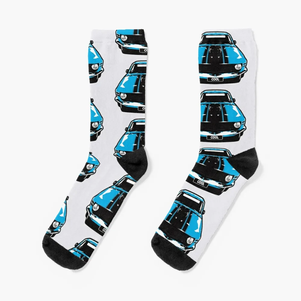 

Blue 1970 FM Socks Anti-Slip Socks Man Funny Socks For Men