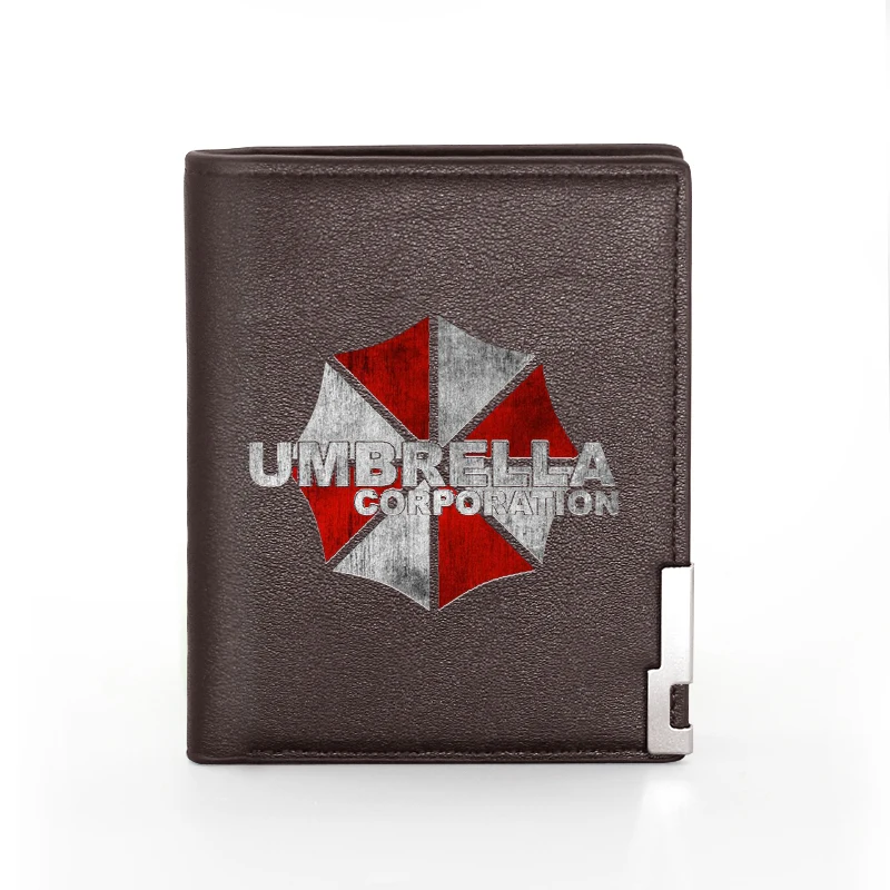 New Umbrella Security Theme Men Women Leather Wallet Billfold Slim Credit Card/ID Holders Inserts Money Bag Pocket Short Purses 