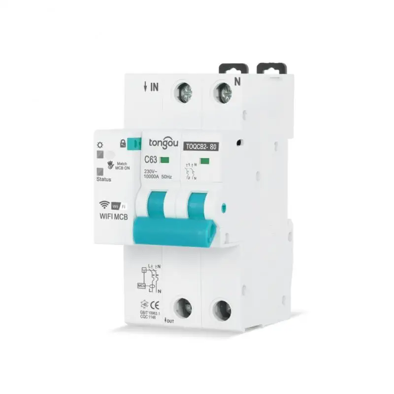 Din Rail Tuya Wifi Interruttore Timer Telecomando App Smart Automatic Intelligent Interruptor Interruttore Wifi Mcb Tongou