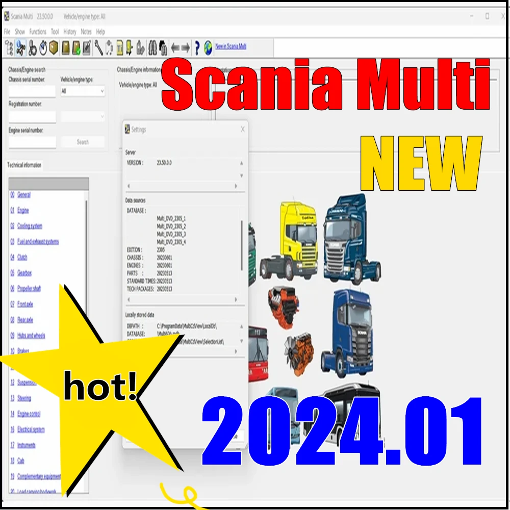 

NEWEST 2024.01 Scania Multi Electronic Parts Catalogue for Scania Multi Truck Bus and Engine Scania EPC full installation file