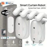 1/2pcs Smart WiFi Curtain Robot with Wi-Fi Gateway, APP Remote Control,  Automatic Opening Hand Pull Start，Compatible with Alexa (v1.12.4)