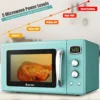 Retro Countertop Microwave Oven, 0.9Cu.ft, 900W Microwave Oven, with 5 Micro Power, Defrost & Auto Cooking Function, LED Display 3
