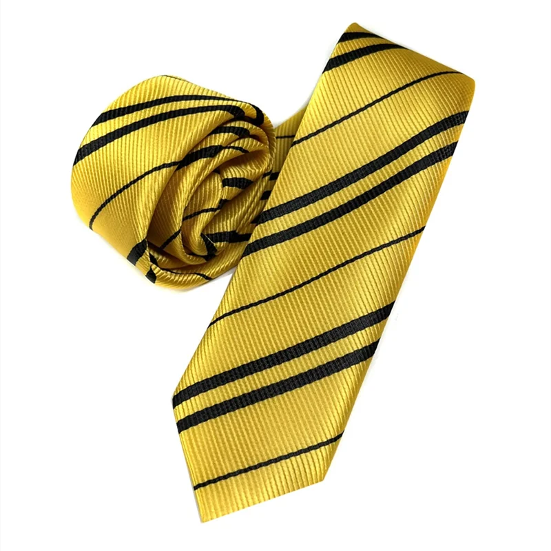 Stripe Twill Tie Magic College Slytherin Ties Cosplay Costume Accessories Malfoy Casual Style Necktie Prop Halloween
