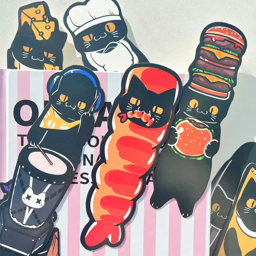 Animal Bookmark Bookmarks Stationery Supplies Paper Bookmark 30pcs black cat bookmarks