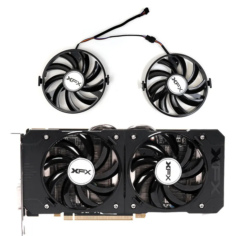 Xfx Fdc10U12S9-C Muslimatr9 370 Gpu Fan, Adatto Per Xfx R9 380 370 R7 350 360 370, Rx 460 560 Ventola Di Raffreddamento Della Scheda Grafica