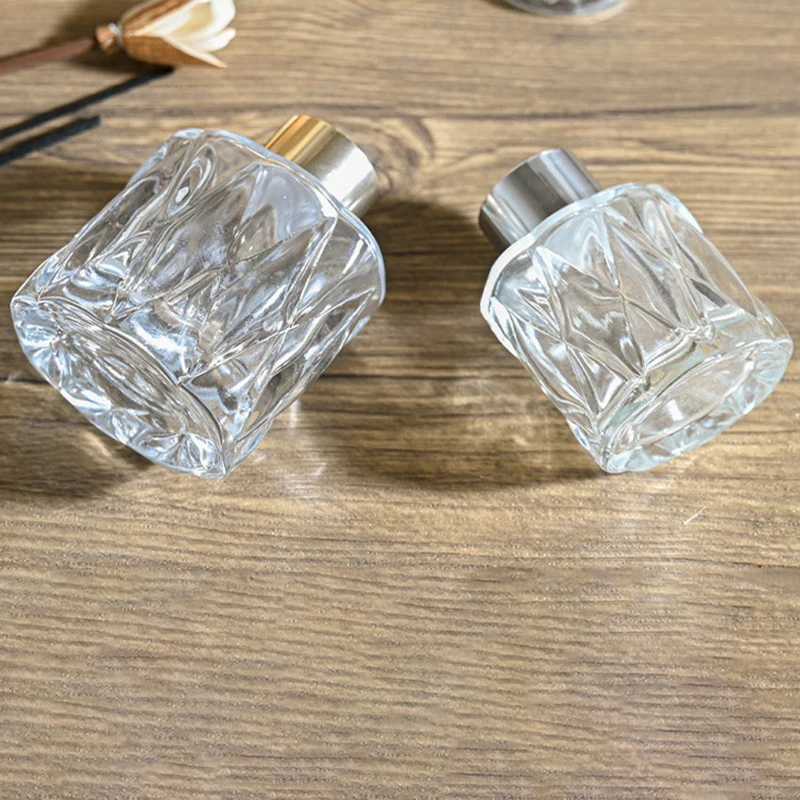 투명 아로마 테라피 디퓨저 병, 유리 빈 에센셜 오일 병, 향기 용기, 리필 가능 병, 50 ml, 100ml