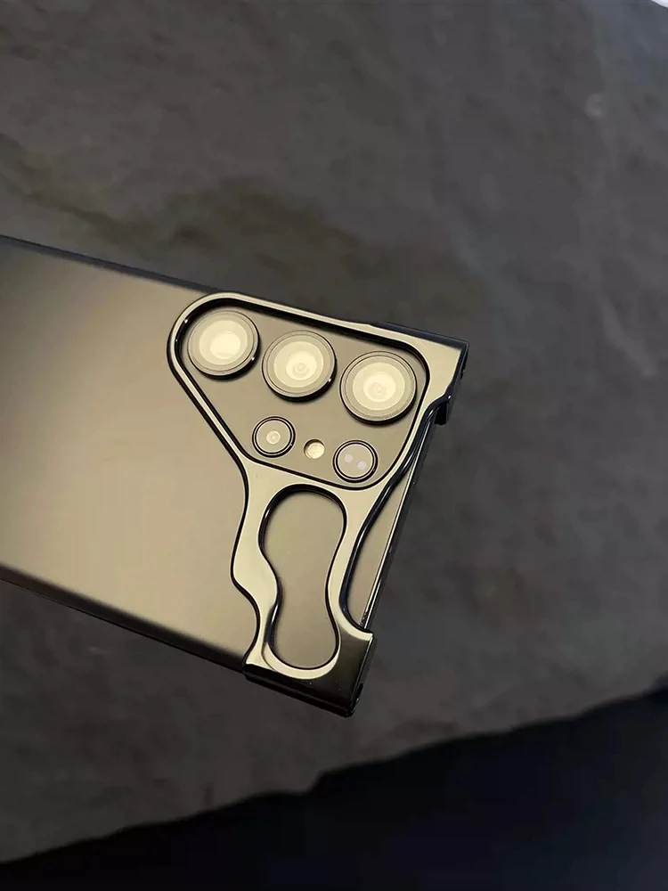 Aluminum Alloy Bumper Phone Shell For Samsung Galaxy S24 Ultra Plus S23 Ultra S24Plus With Lens Film Corner Pad Shockproof Cover