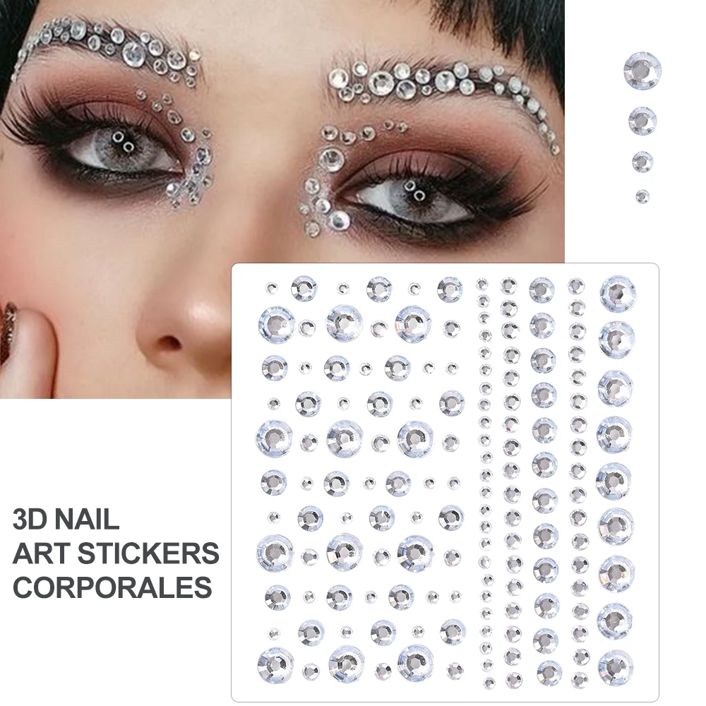 Sparkling Rhinestone Face Tattoo Stickers