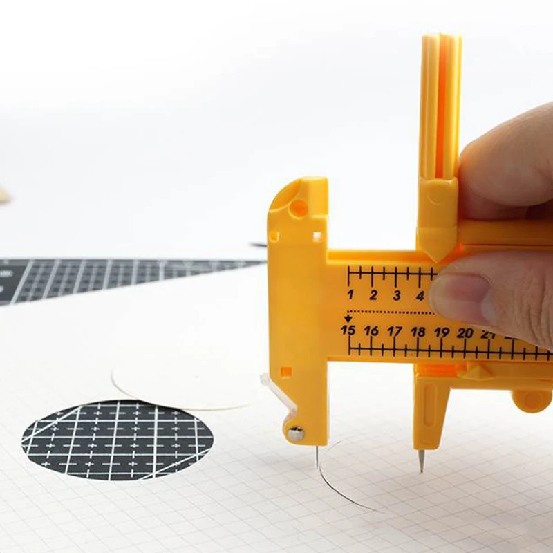 Adjustable Compass Circle Cutter Mutifunctional Graphic Design Model Card Circular Cut Machine with Lock Slot