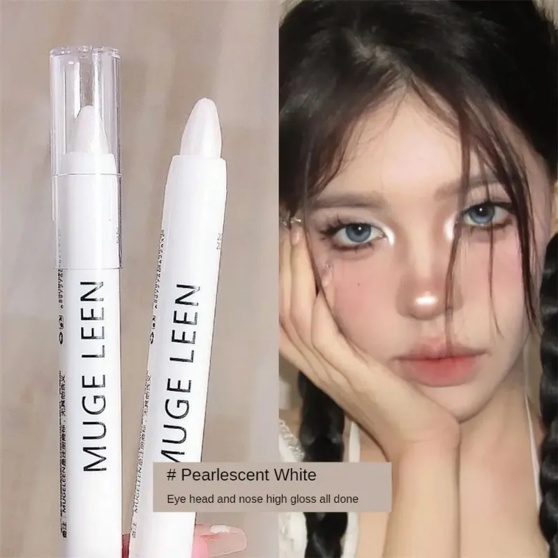 Crease Brightening Aegyo-sal Glitter Lying Silkworm Pencil Long-lasting Highlighter Pen White Silver Waterproof Eyes Makeup