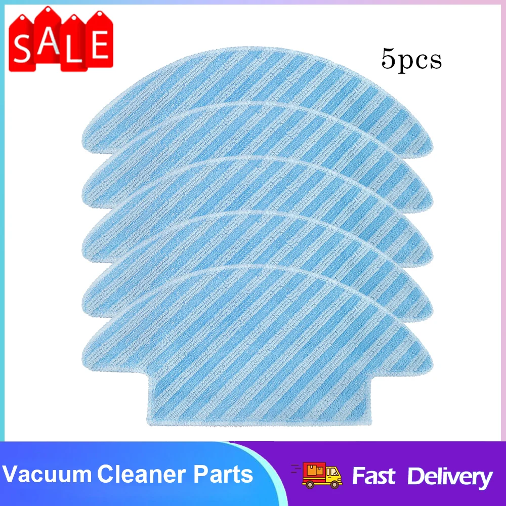 5pcs Mop Pad For Lefant M210/M210B/M213/OKP K3 Robot Vacuum Cleaner Accessories Mopping Pad For Floor Cleaning 4pcs replacement pad reusable and washable mopping pad for samsung powerbot e vr05r5050wk vacuum cleaner accessories