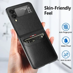 Premium Anti - Shock Leather Phone Bag Case - Comfortable & Stylish Protective Cover for Galaxy Z Flip 8 (Black)
