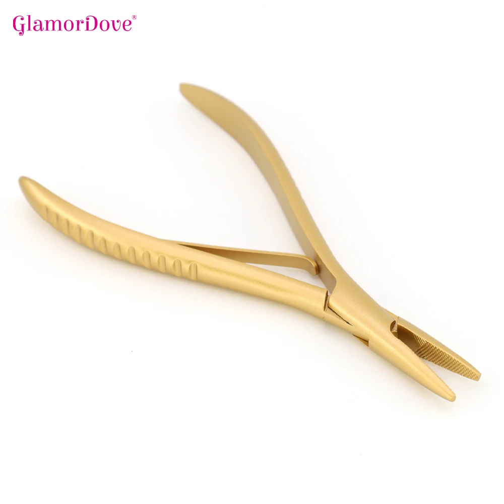 Weft Application Pliers 1Pcs Flat Shape with Teeth Professional Hair Extension Beads Dreadlock Pliers Tools hair extension pliers