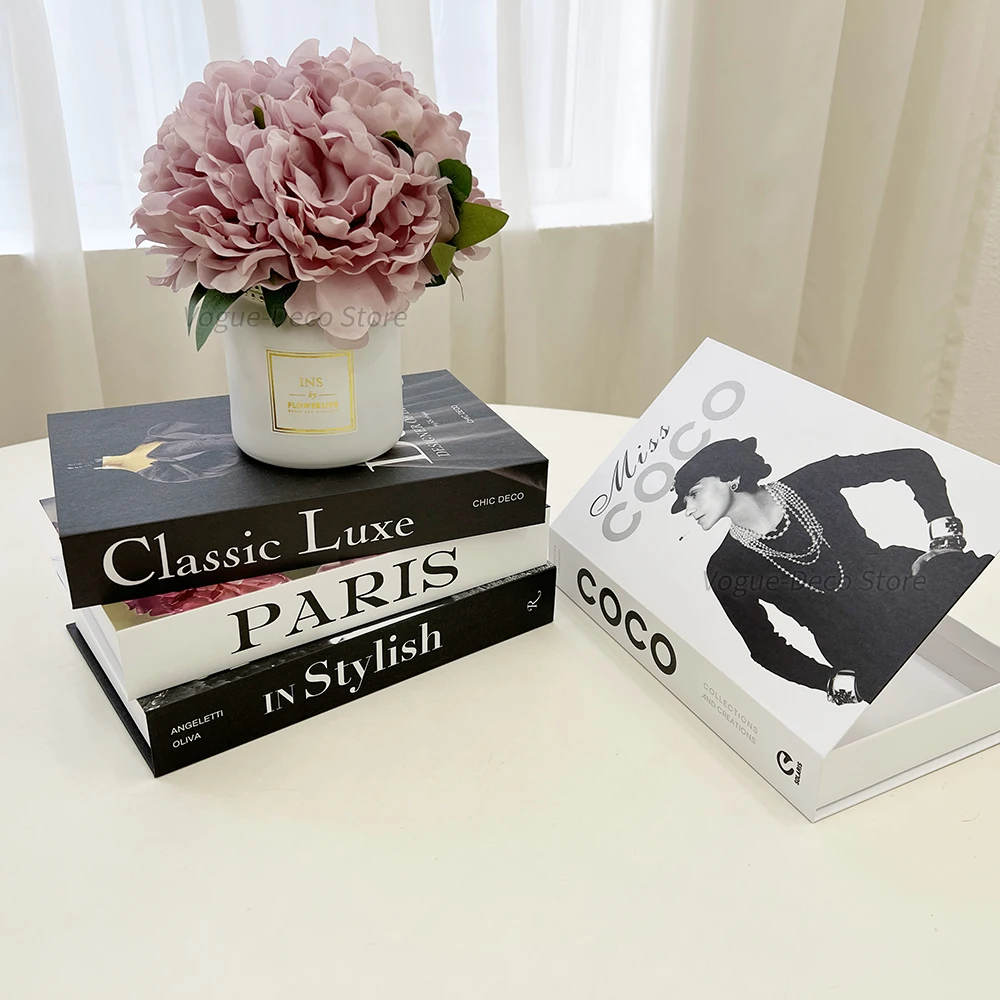 LuxuryDesignerFakeBooksforDecorationFashionMagazineStorageBox