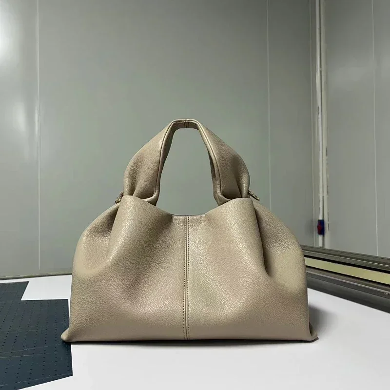 

Genuine Leather Dumpling Bags for Women French Style Fashion Commuter Handbags Women Purses 2024 New Top-Handle Bags Bolsos