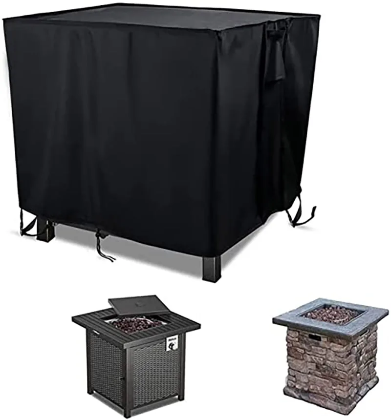 Patio Furniture Cover 210D Outdoor Square Patio Fire Pit/Outdoor Propane Fire Pit Table Cover Waterproof Furniture Cover Sofa and Chair