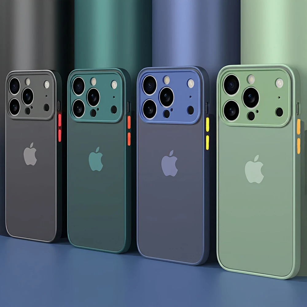 Translucent Armor Shockproof Silicone Bumper Phone Case with Matte Finish