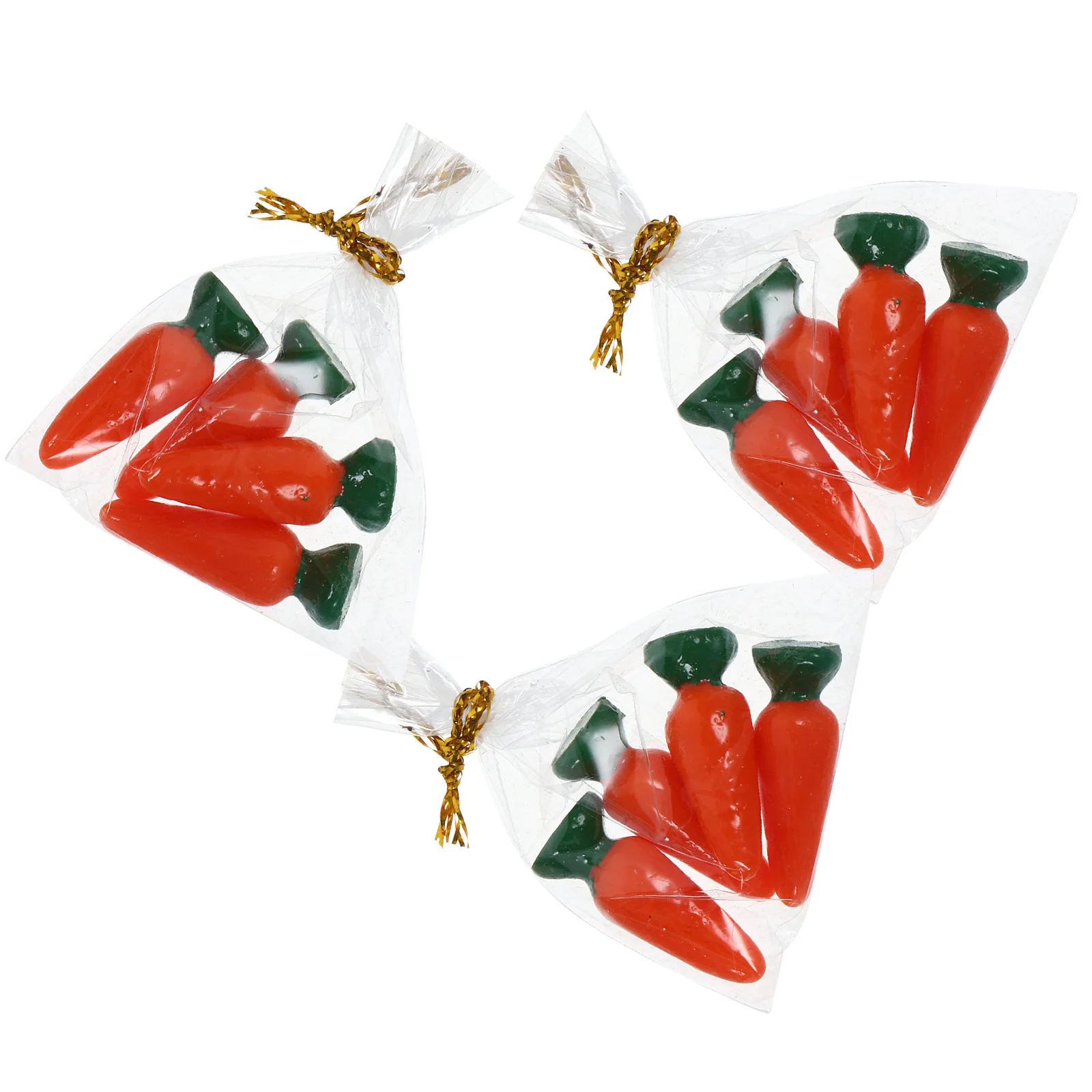 

3 Bags Dollhouse Carrot Models Imitation Mini Vegetables Artificial Resin Simulation Carrots