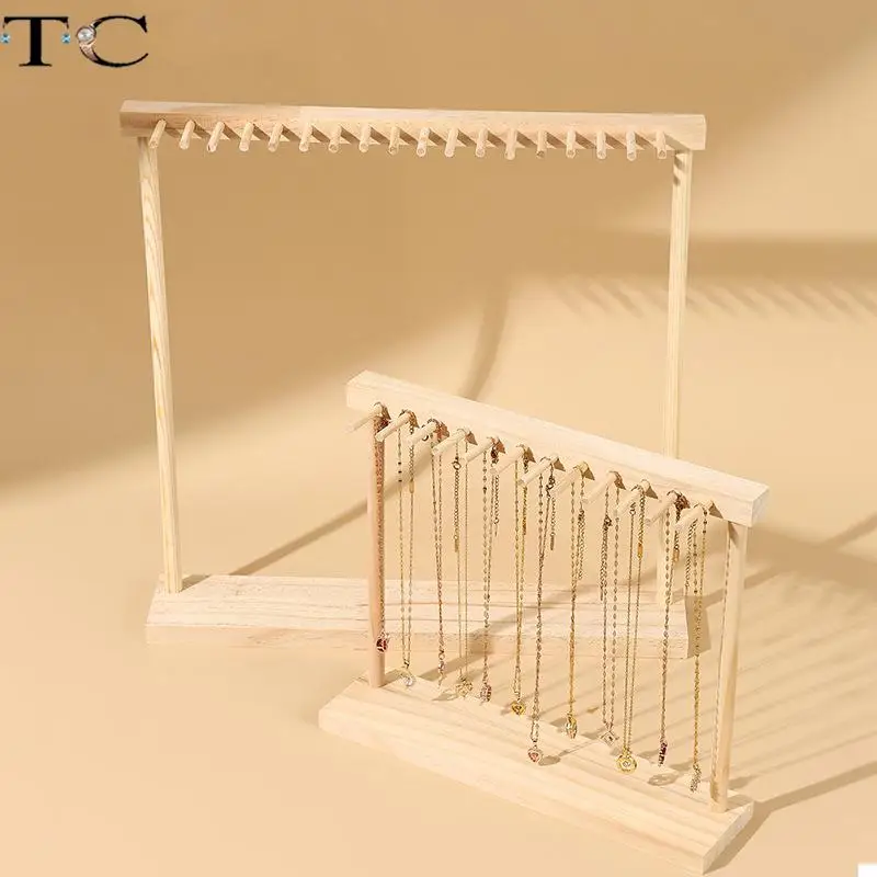 Spot All Solid Wood Necklace Display Rack Jewelry Rack Sweater Chain Rack Necklace Live Stand Props Display Rack