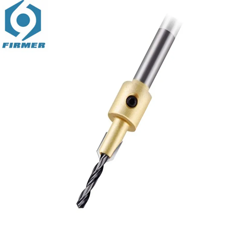 

Alloy Coated Woodworking Countersink Tapped Hole Drill 10 Pieces Round Shank Without Burrs Countersunk Hole Diameter 10mm