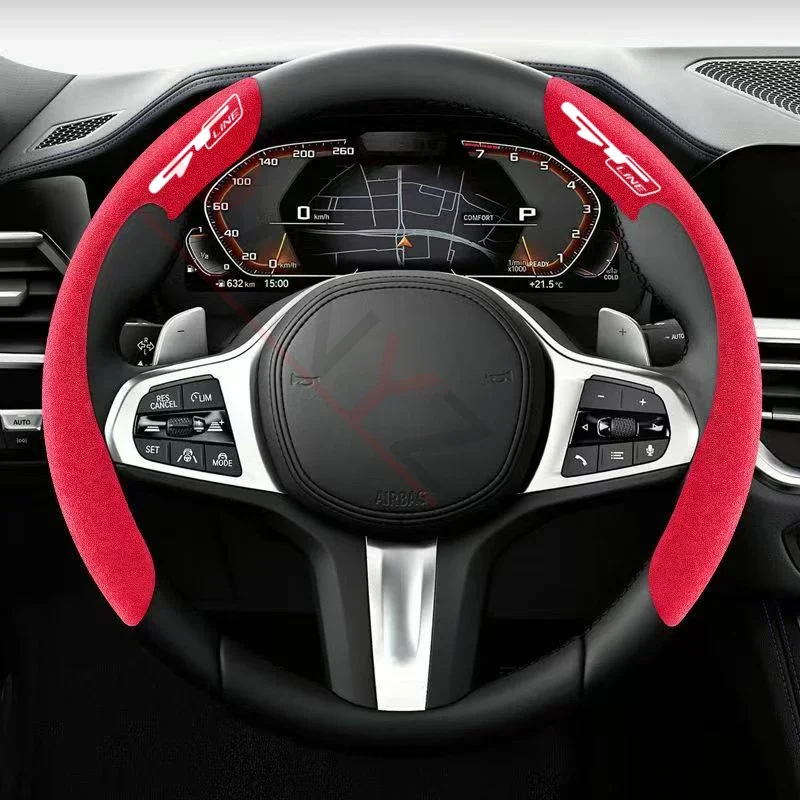 Funda Para Volante De Coche Cosida A Mano De Cuero Negro Para Kia