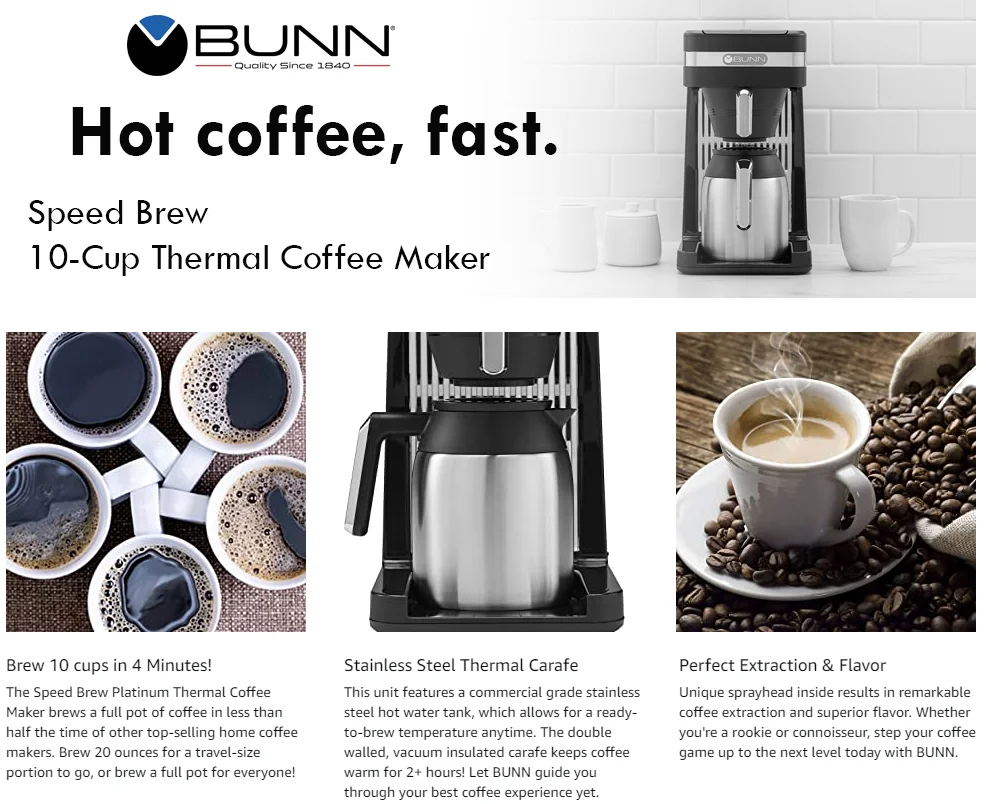 BUNN 55200 CSB3T Speed Brew Platinum 