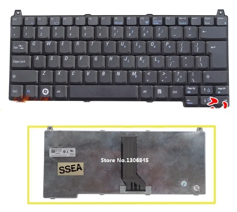 

Новая английская клавиатура SSEA для ноутбука DELL Vostro 1310 1320 1510 1520 2510 M1310 V1310 M1510, черная клавиатура