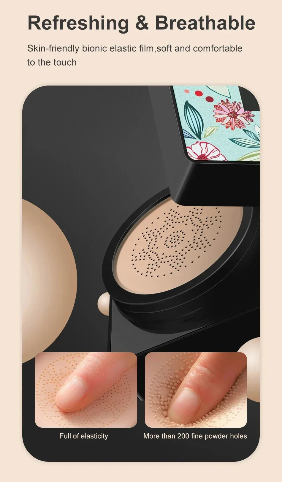 Description Picture 6 of itemMushroom Head Air Cushion, CC Cream Natural Moisturizing Foundation Concealer Whitening Oil-control Makeup Cosmetics BB Cream