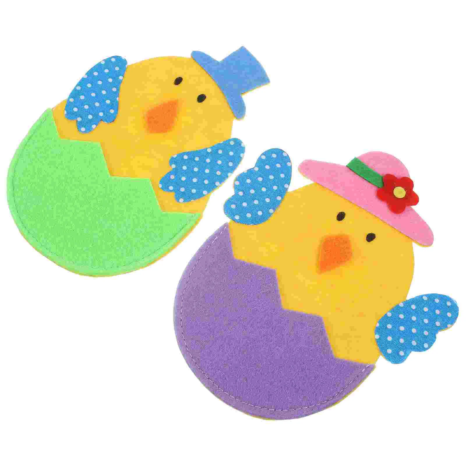 

2 Pcs Unisex Easter Cutlery Set Banquet Cloth Party Dinner Tableware Decorations