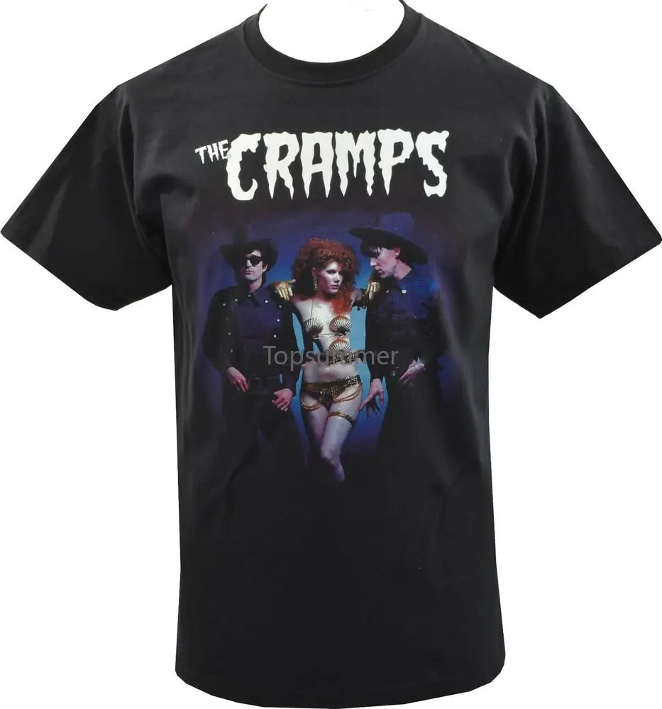 T-Shirt Da Uomo The Crystals Cowboys Psichobilly Garage Poison Ivy Lux Interior S-5Xl