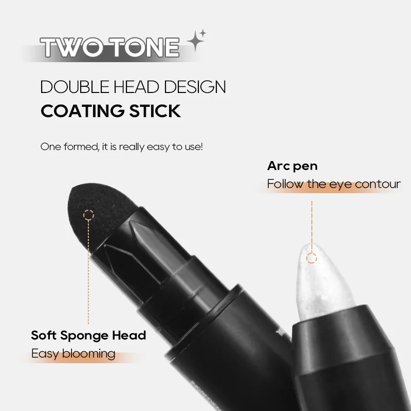 Pearlescent Eyeshadow Pencil Stick Makeup Effect Highlight Stick, Black & Grey Shimmer Eye Shadow Pen with Eyeliner, 1pc 5 Pearlescent Eyeshadow Pencil Stick Makeup Effect Highlight Stick, Black & Grey Shimmer Eye Shadow Pen with Eyeliner, 1pc 5