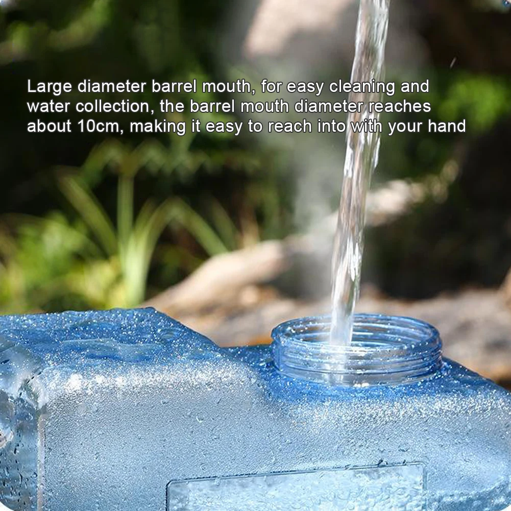 3/5/7.5/10/11L Car Water Bucket Drinking Water Bucket Driving Pure Tank Storage Carrier with Faucet for Outdoor Camp