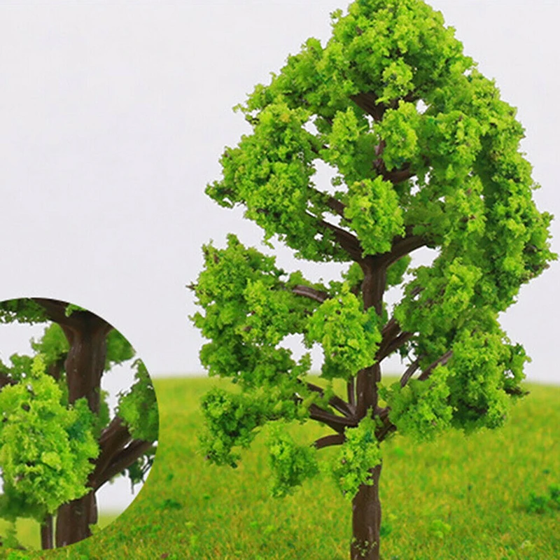 

Garden Model Trees Landscape Layout Props Scenery Simulation Artificial Decoration Green Plastic Railway Resin 10pcs